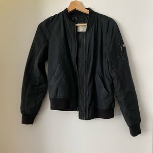 Women’s Abercrombie Black bomber jacket size small perfect condition